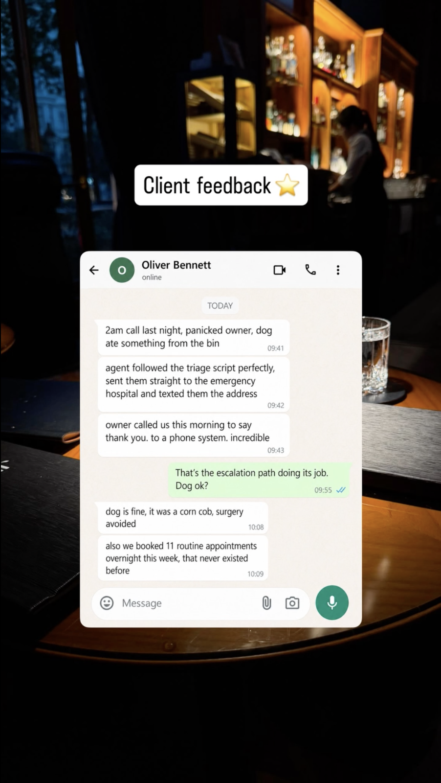 Client message