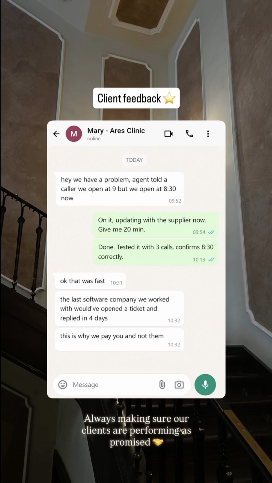 Client message