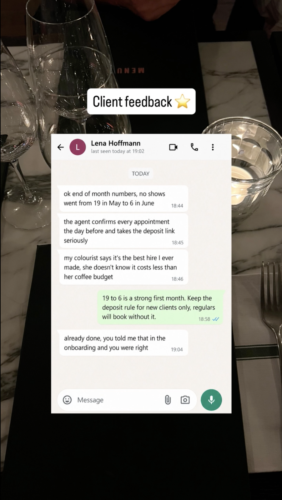 Client message